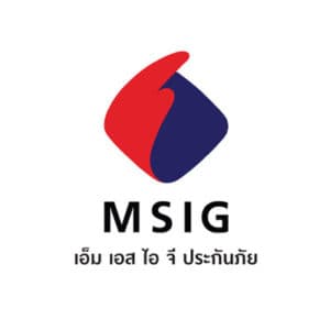 โลโก้บริษัทประกัน MSIG ที่มีสีแดง น้ำเงิน และเหลือง