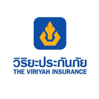 โลโก้บริษัท วิริยะประกันภัย พร้อมข้อความ "THE VIRIYAH INSURANCE